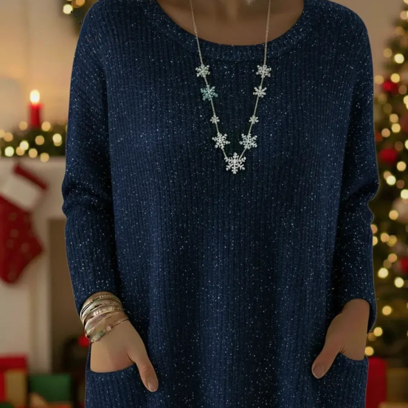 Emina™ – Glitrende Lomme Genser