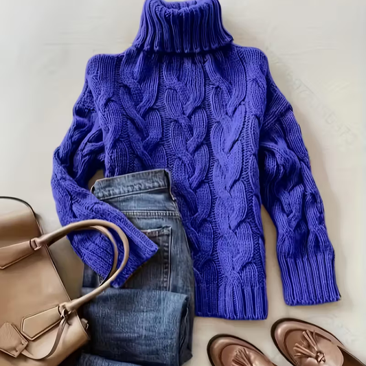 Dypblå Kabelgenser | Sammen mot diabetes