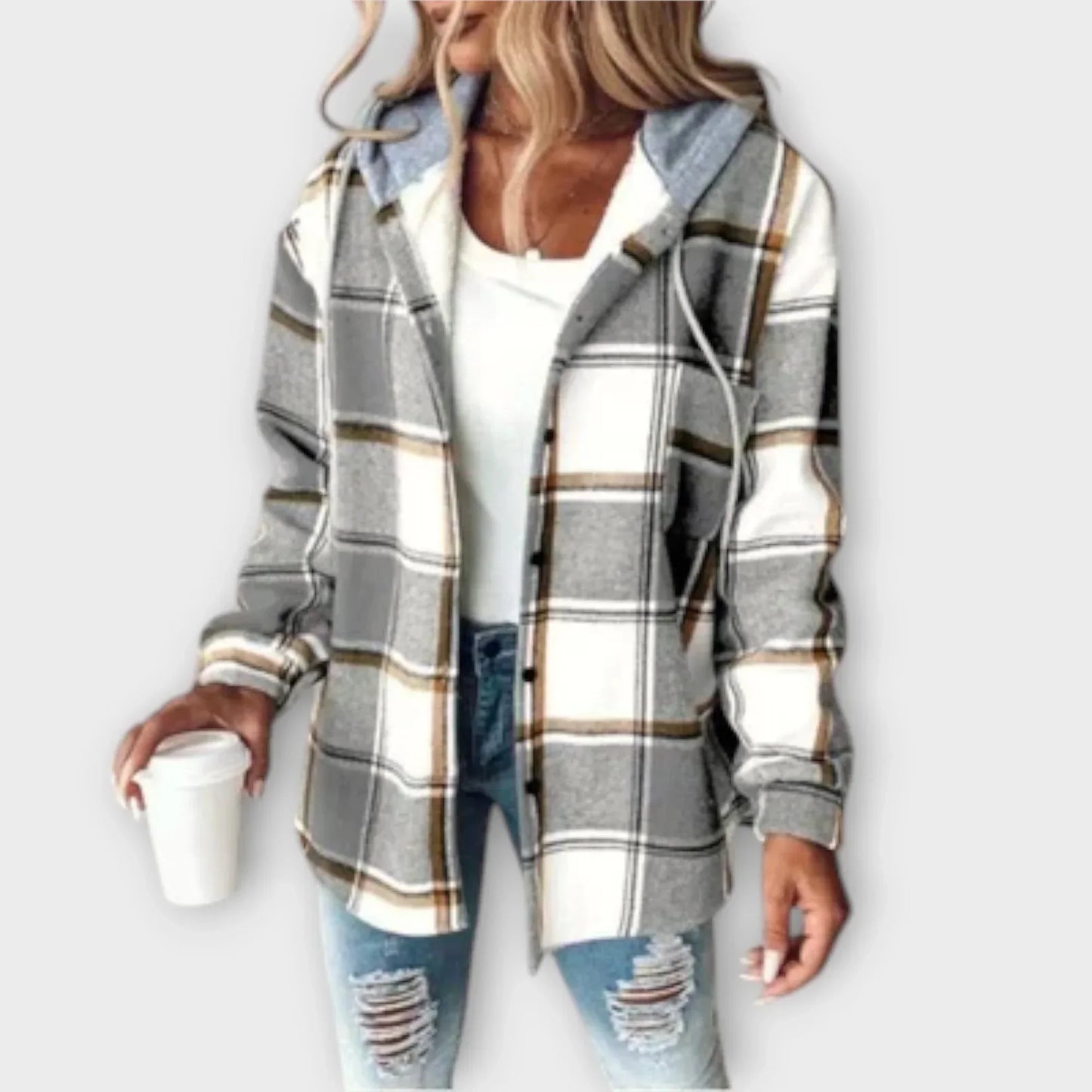 Greta™ -Plaid hettejakke