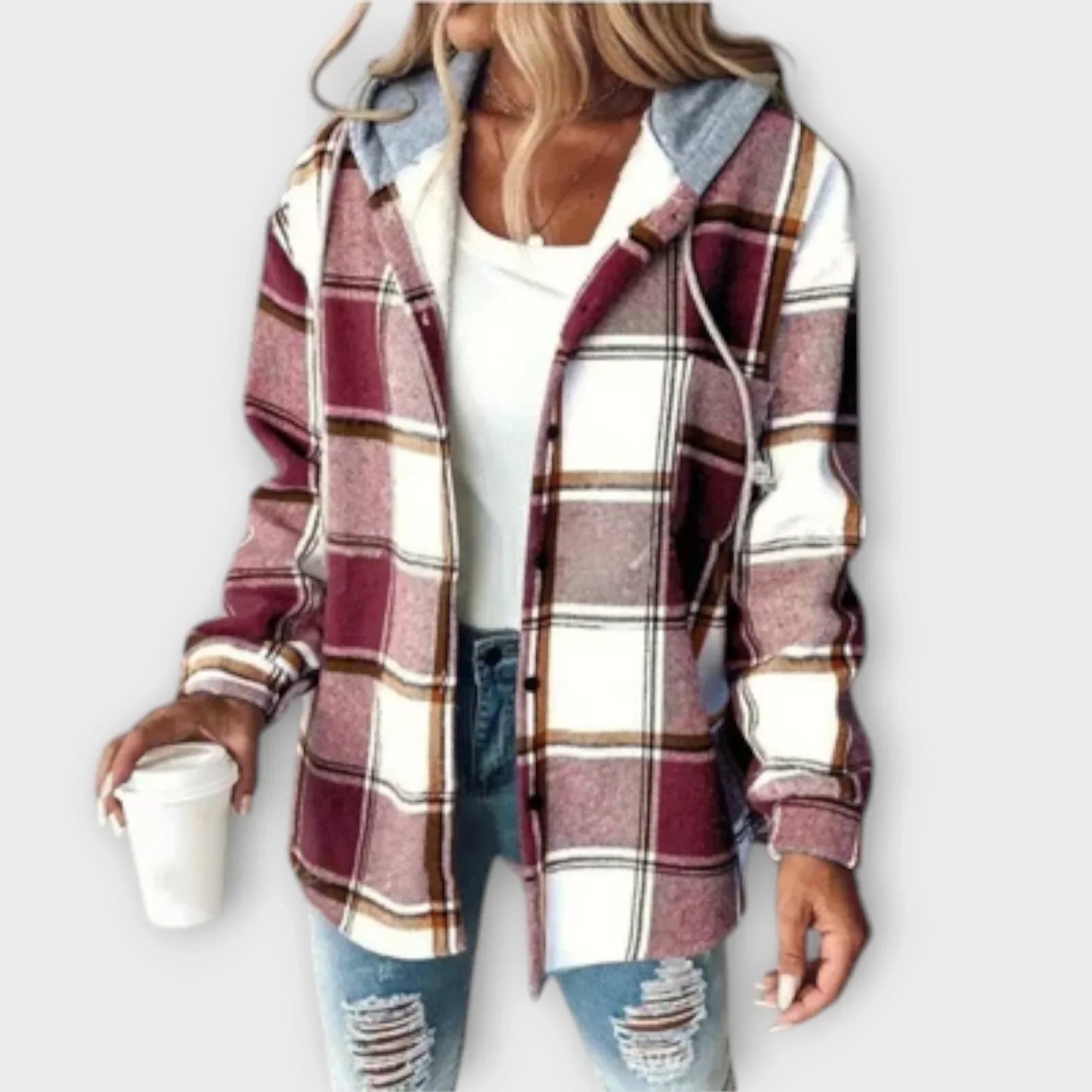 Greta™ -Plaid hettejakke