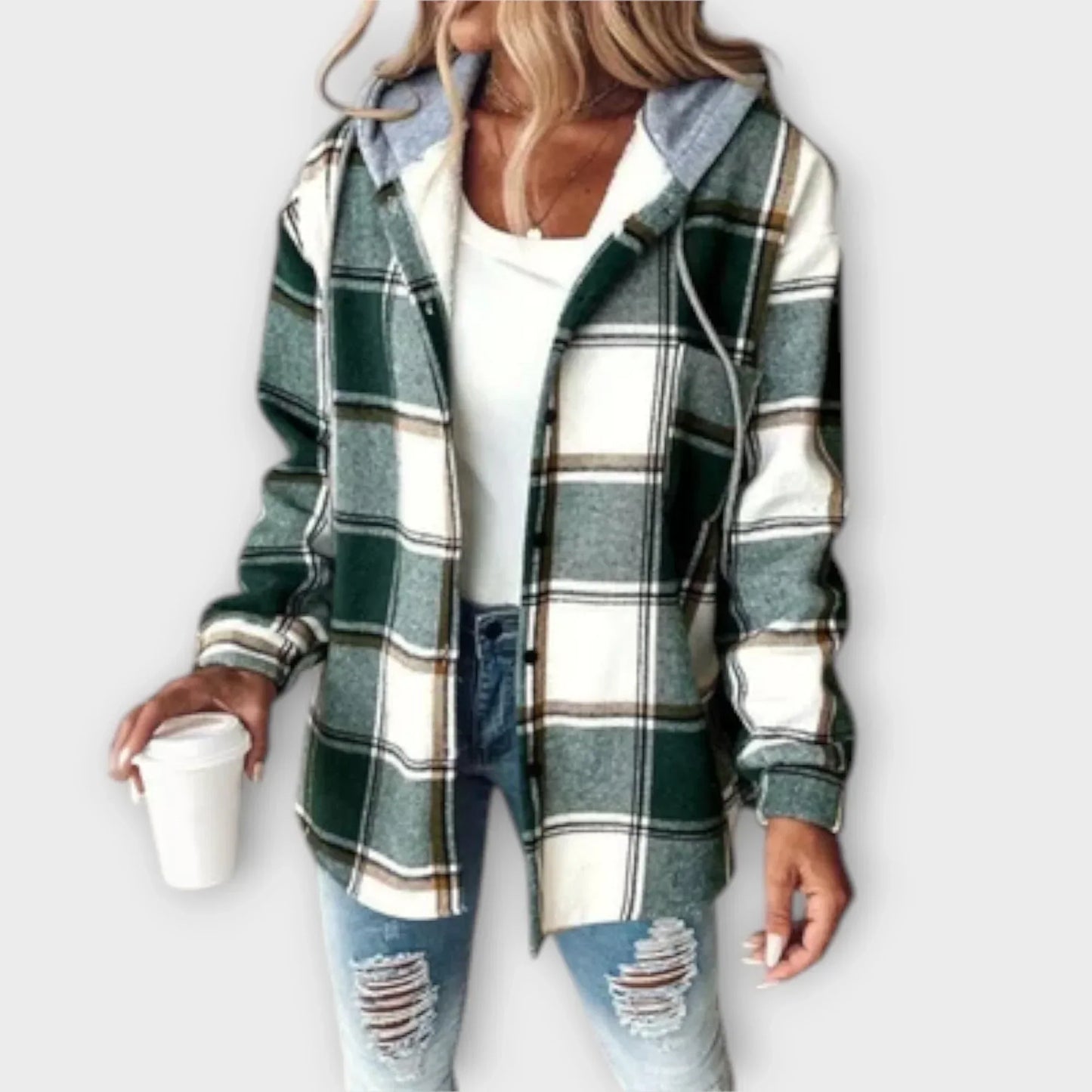 Greta™ -Plaid hettejakke