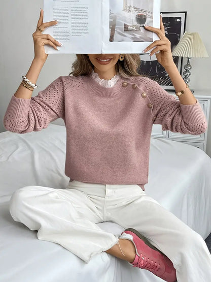 Varm blondegenser | Sammen mot brystkreft