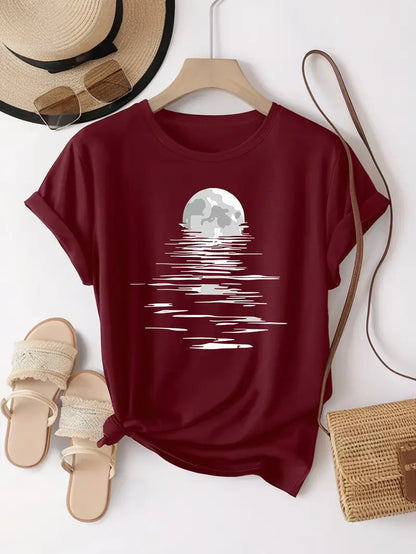 T-skjorte med Månetrykk | Sammen mot diabetes