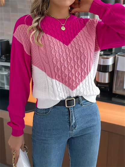 Stripete genser med rund hals | Sammen mot brystkreft