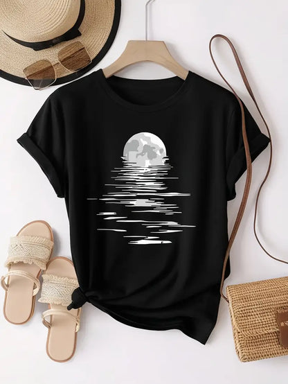 T-skjorte med Månetrykk | Sammen mot diabetes