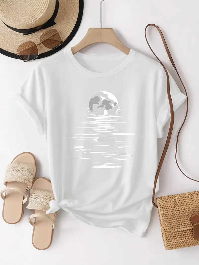 T-skjorte med Månetrykk | Sammen mot diabetes