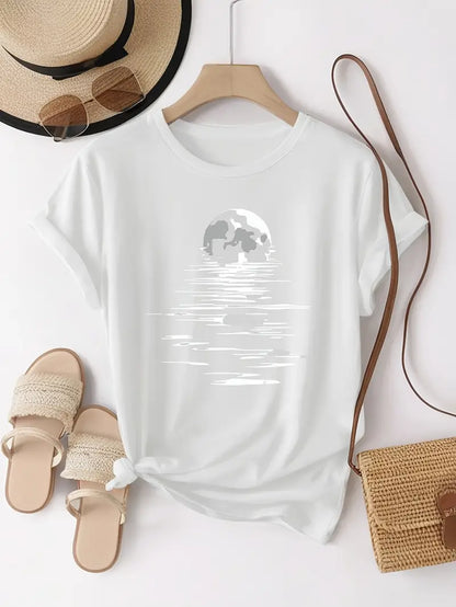 T-skjorte med Månetrykk | Sammen mot diabetes