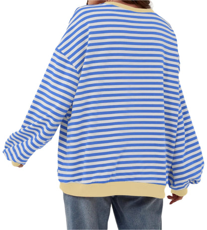 Zora™ - Avslappet Stripete Genser