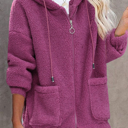 Astrid™ – Varm Teddyjakke Med Hette