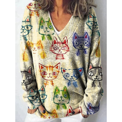 Grace™ - Koselig Trykt Genser