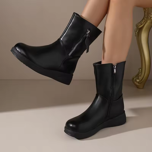 Charlotte™- Ankel Støvler Skinn