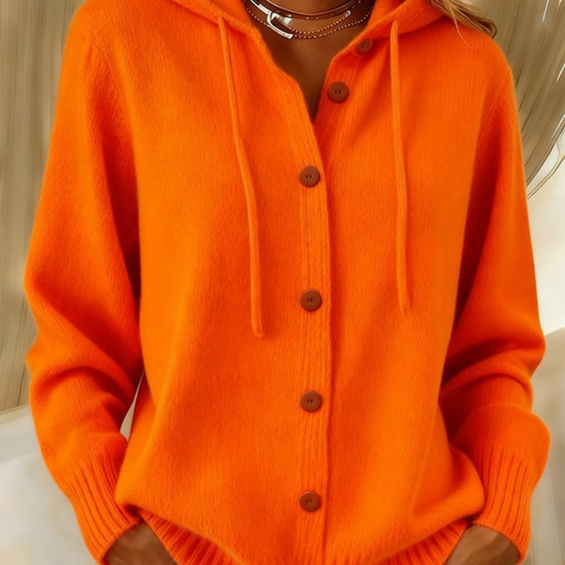 Beatrice™-Strikket Hettegenser Cardigan