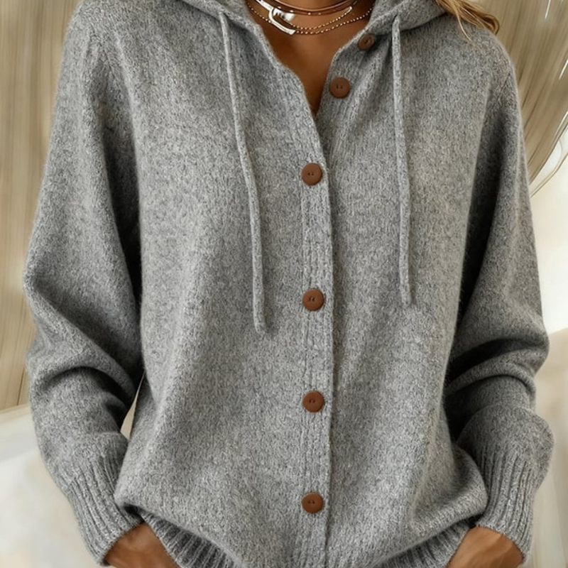 Beatrice™-Strikket Hettegenser Cardigan