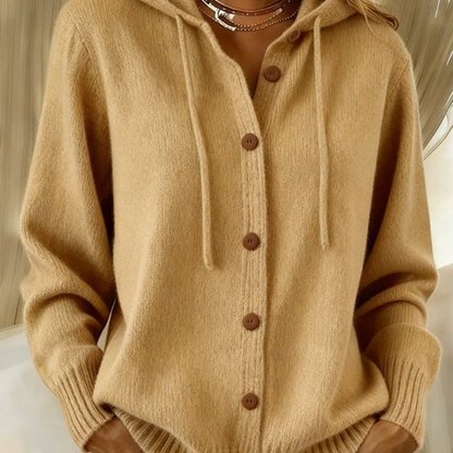 Beatrice™-Strikket Hettegenser Cardigan