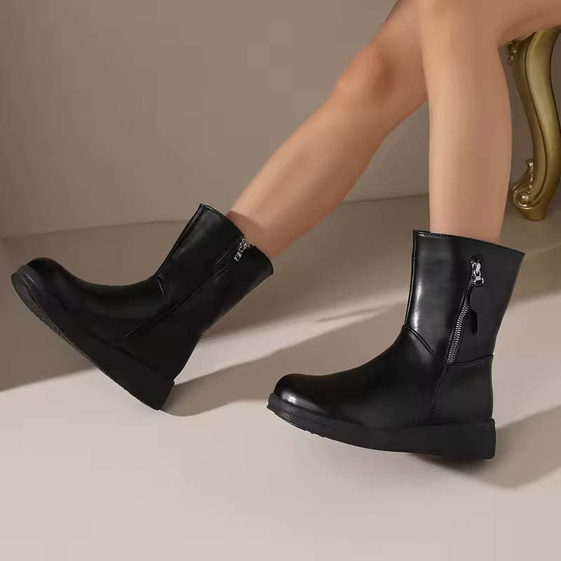 Charlotte™- Ankel Støvler Skinn