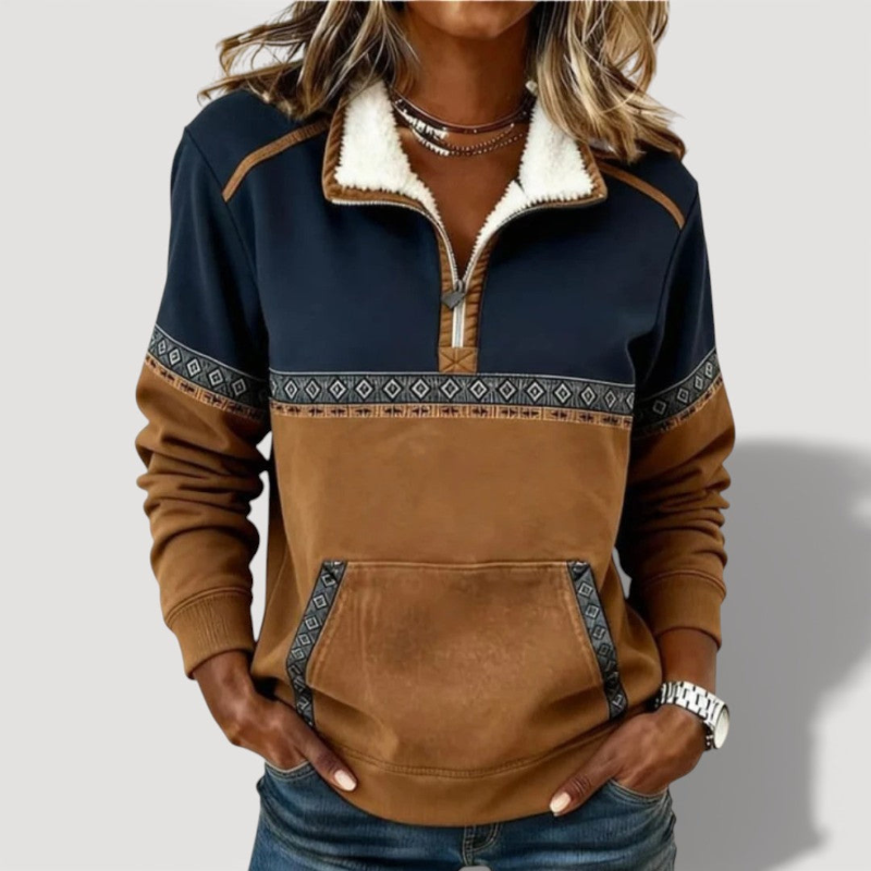 Amara™- Koselig Halv Zip Sweater