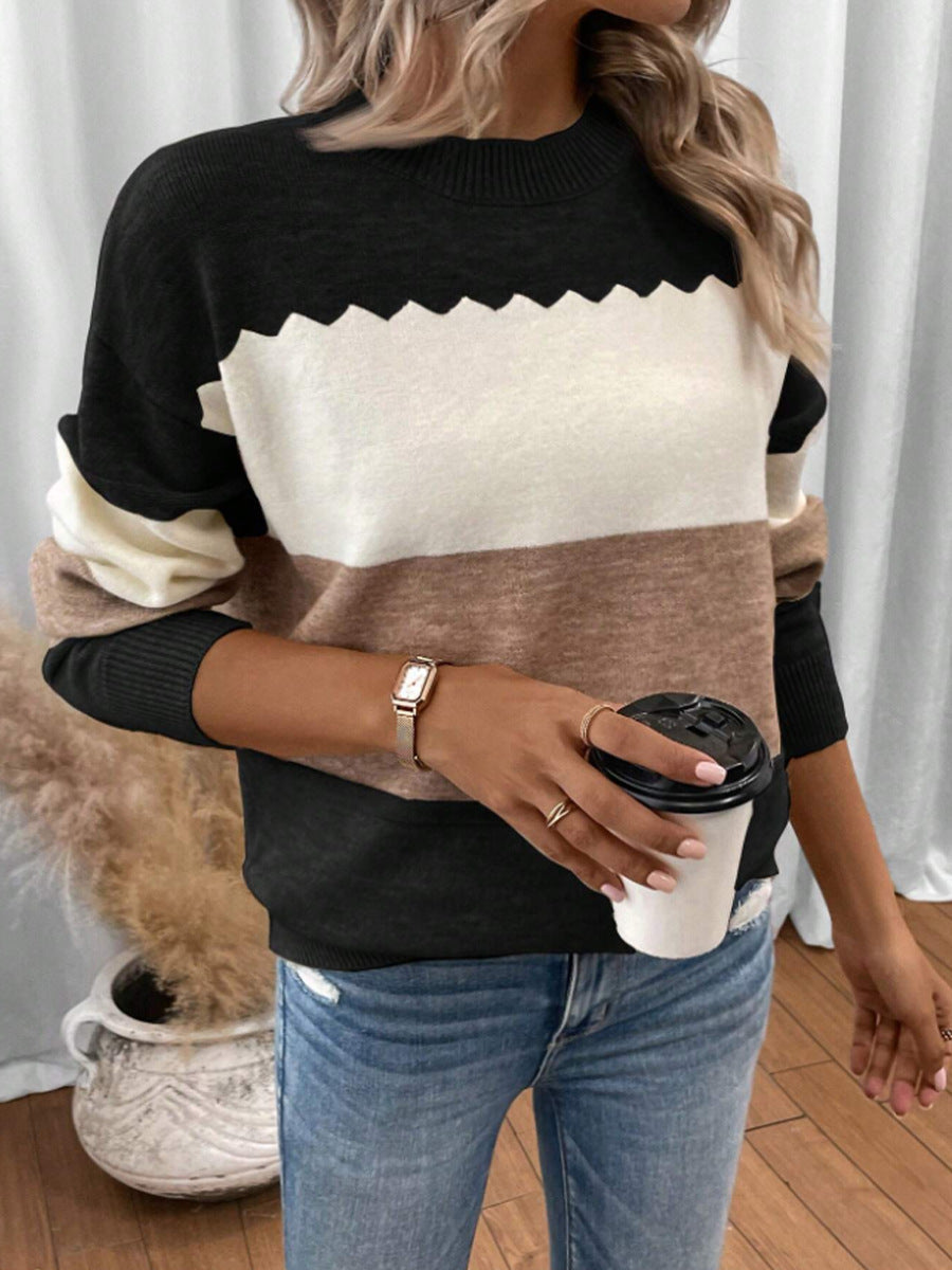 Leona™ - Stripete Strikkegenser