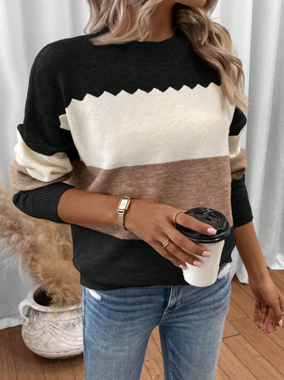 Leona™ - Stripete Strikkegenser