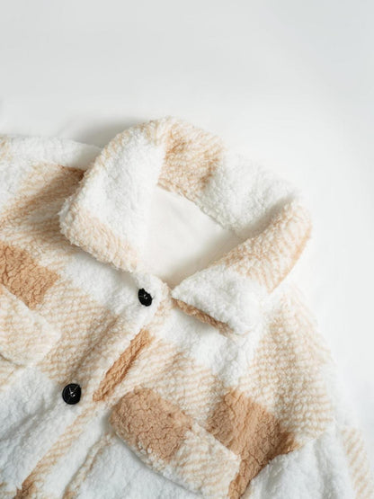 Jocelyn™ - Checkered Lang løs frakk