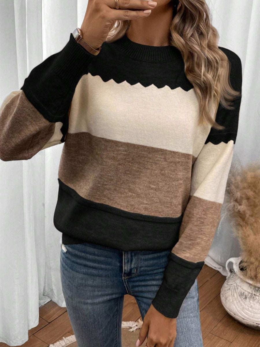 Leona™ - Stripete Strikkegenser