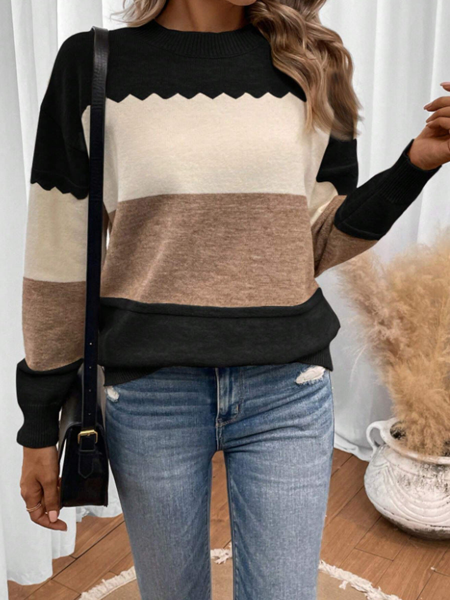 Leona™ - Stripete Strikkegenser