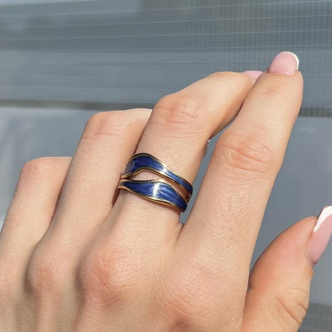 Blå Wave Ring | Sammen mot diabetes