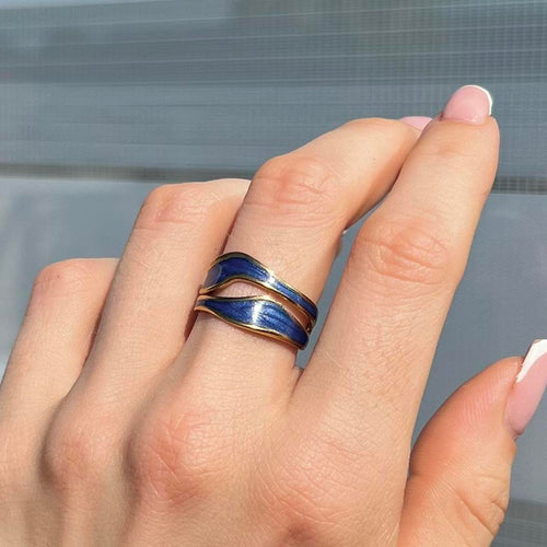 Blå Wave Ring | Sammen mot diabetes