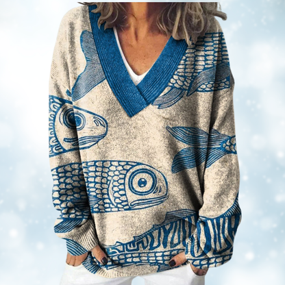 Grace™ - Koselig Trykt Genser