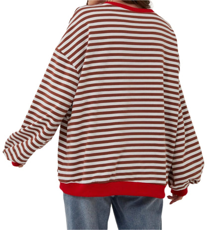 Zora™ - Avslappet Stripete Genser