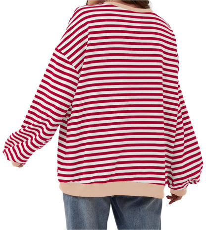 Zora™ - Avslappet Stripete Genser