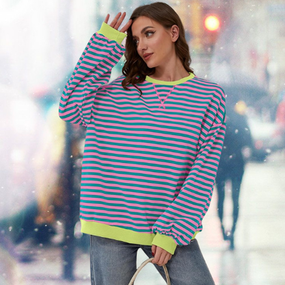 Zora™ - Avslappet Stripete Genser