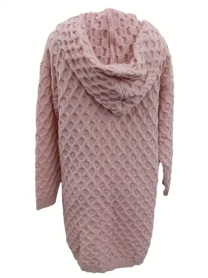 Strikket hettegenser Cardigan | Sammen mot brystkreft