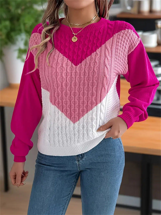 Stripete genser med rund hals | Sammen mot brystkreft