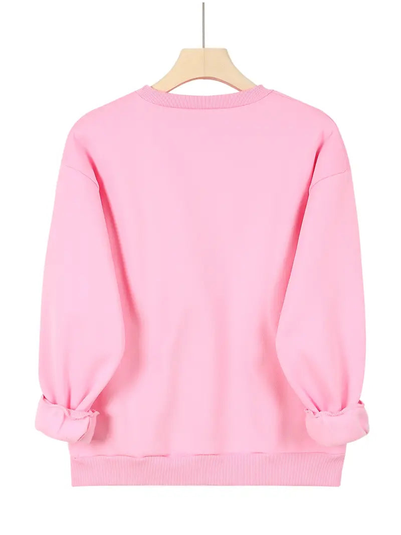 Sweatshirt med glitrende hjerte | Sammen mot brystkreft